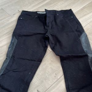 DKNY leggings jeans with leather sides